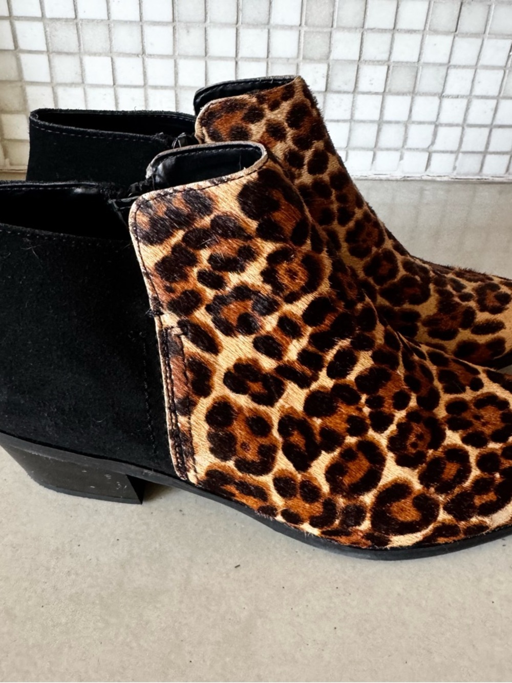 G.H. Bass & Co Nina ankle boots Women’s U.S. 7.5 Booties Leopard Animal Print EU